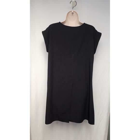 Cupio V-Neckline Short Sleeve Lo-Hi Tunic Blouse Size Medium Color Black - Picture 4 of 8
